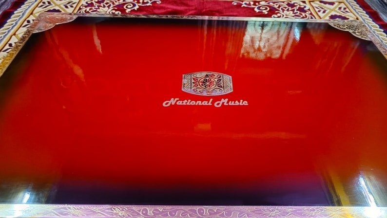 Premium Luxury Mysterious Red 4 Line 13 Scale Changer Harmonium - National Music India