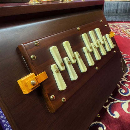 buy indian single octave medium size dark brown national music wmd1 shruti box with multi fold bellows at best prices