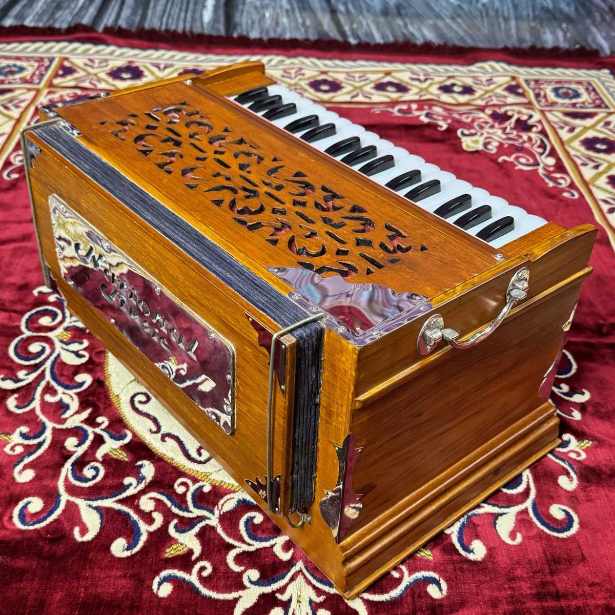 buy national music natural brown color small(mini) harmonium at best prices online