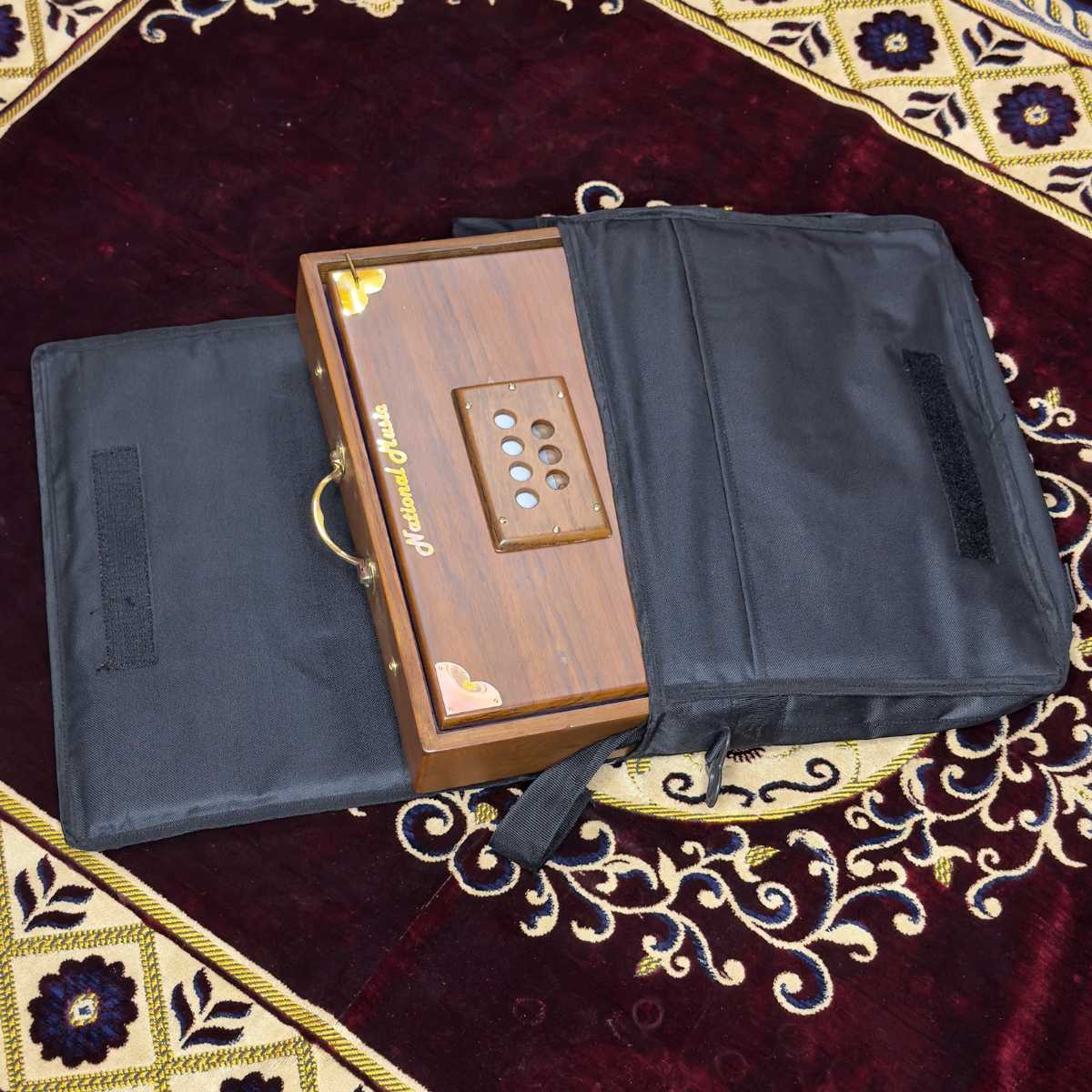 buy national music one octave large indian teak wood shruti peti with free padded bag 