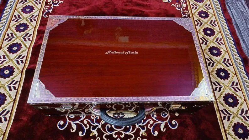 3 Line 9 Scale Changer brown walnut Harmonium case of National Music India