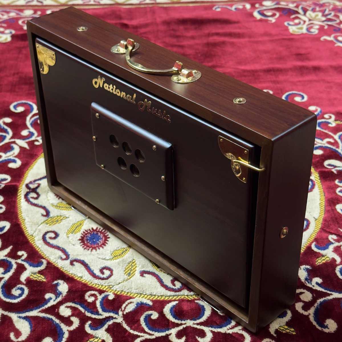 national music 1 octave medium size dark brown shruti box for sale online