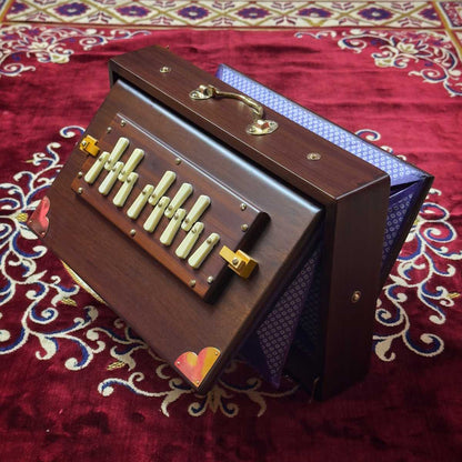 national music wmd1 dark brown one octave manual shruti box 