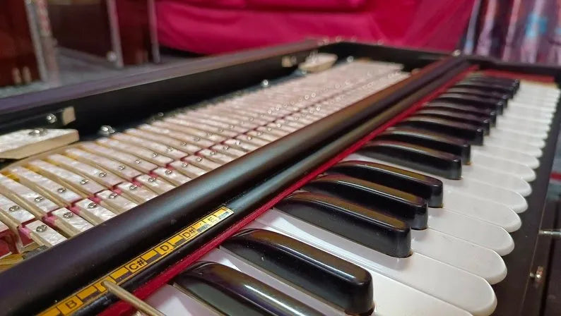 Premium Luxury Matte Black 3 Line 9 Scale Changer Harmonium - National Music India